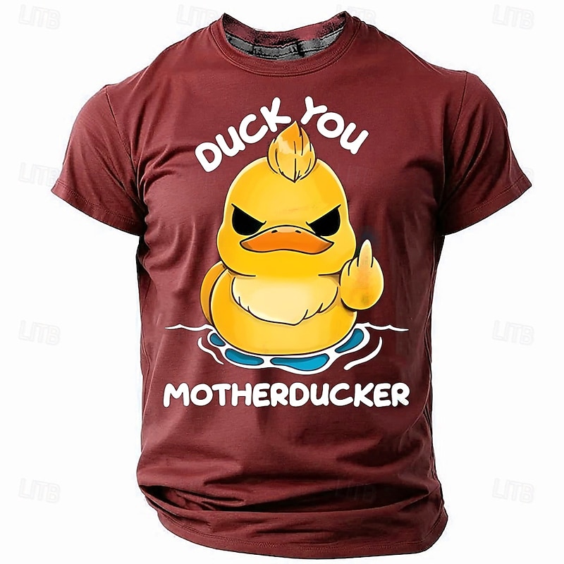 Men's Graphic T-Shirt: Sarcastic Funny Duck You Motherducker Pun Humor Tee2