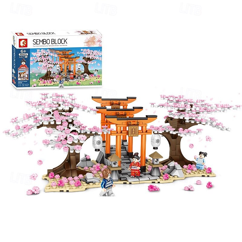Sakura Tree House Building KitCity Architecture Inari Shrine Building Blocks Setsfor Adultsor Aged 12 Boys Girls2