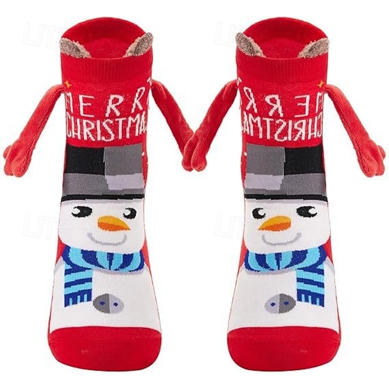 4 PCS Christmas Socks Santa Claus Christmas Gift Idea Women's Christmas New Year Christmas Eve Cute Christmas Socks4