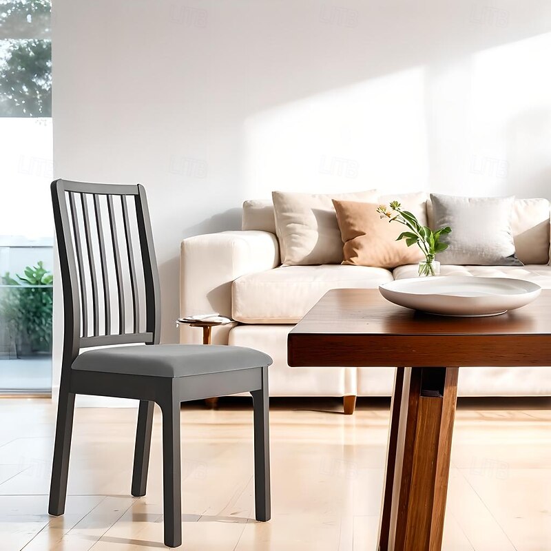 Velvet Seat Covers for Dining Room Burgundy Stretch Fitted Dining Room Upholstered Chair Seat Cushion Cover, Removable Washable Furniture Protector Slipcovers with Ties