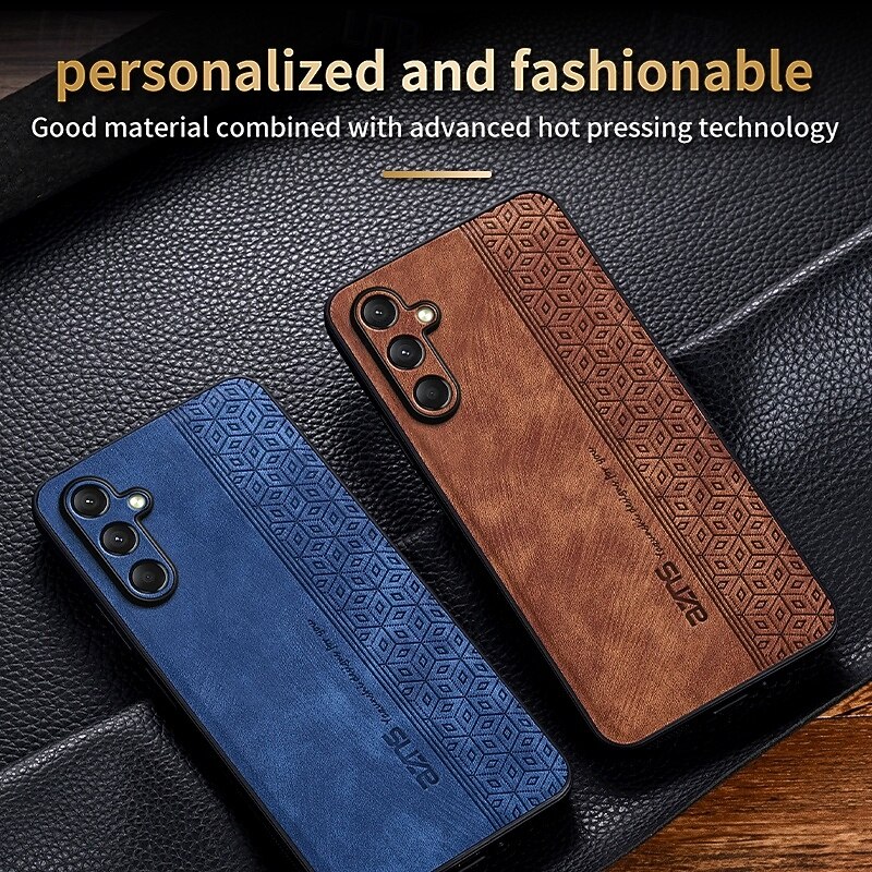 Phone Case For S25 S24 S24 FE S23 S22 S21 Ultra Plus A55 5G A35 5G A25 A15 Back Cover Shockproof Retro TPU PU Leather4