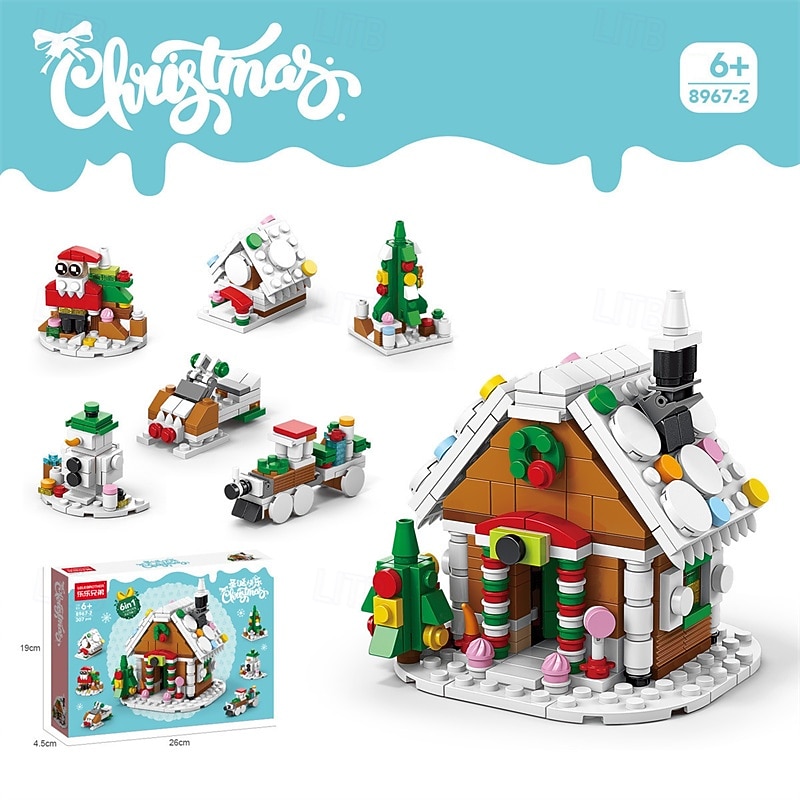 Christmas Building Blocks Sets Building Brickheadz Kit Santa/Reindeer/Snowman/Gingerbread Man Blocks Bricks Set Christmas Decorations and Gifts for Kids Boys Girls Adult4