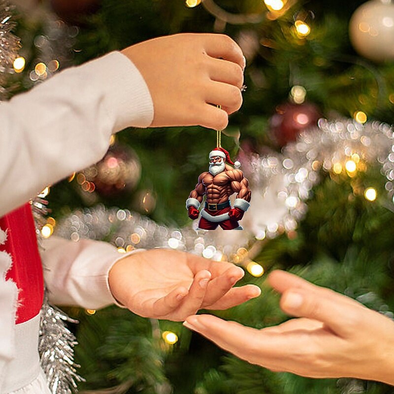 Advent Calendar 2025, 24 Day Christmas Countdown Calendar for Kids Teens Adults - Christmas Gifts Hanging 2D Acrylic Pendant Christmas Tree Decoration2