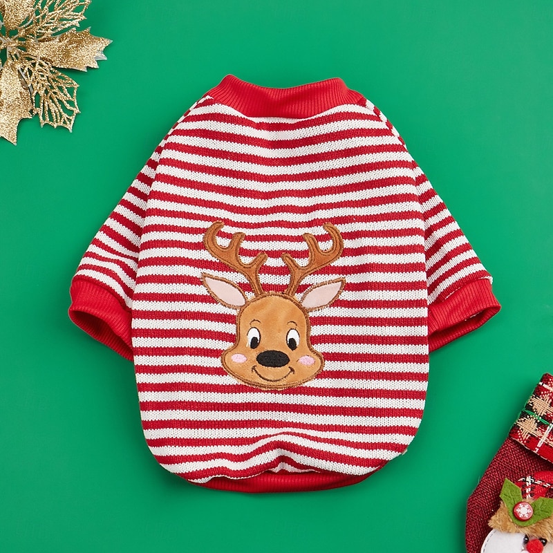 Dog Cat Ugly Christmas Sweater Jumper Pullover Christmas Outfit Cute Turtleneck Knit Warm Christmas Outdoor Indoor Homewear Small2