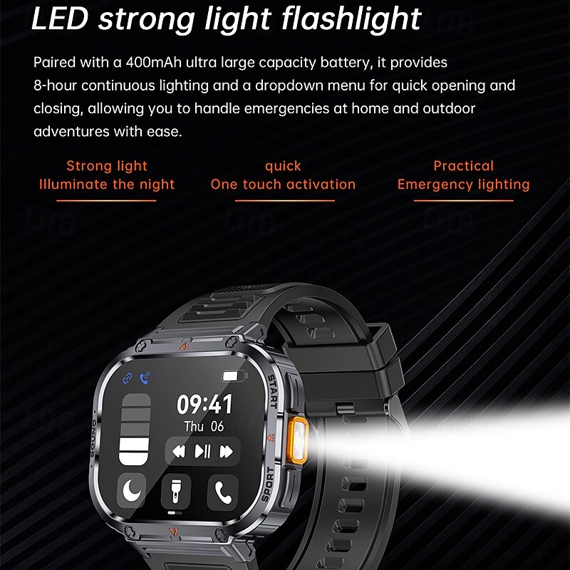 iMosi NX23 Smart Watch 2 inch Smartwatch Fitness Running Watch Bluetooth Pedometer Call Reminder Activity Tracker Compatible with Android iOS Women Men Hands-Free Calls Waterproof Media Control IP684