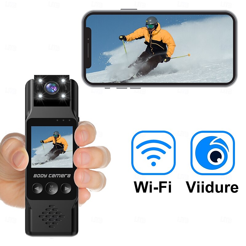 Action Camera Portable Rechargeable Recording Image and Video Function WiFi Mini 2.0MP CMOS 4K 128 GB Street2