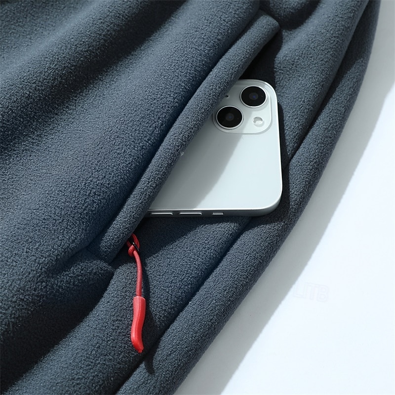 Men's Athletic Pants Fleece Pants Sweatpants Trousers Pocket Drawstring Elastic Waist Plain Comfort Sports Outdoor Daily Fashion Casual ArmyGreen Black Micro-elastic4