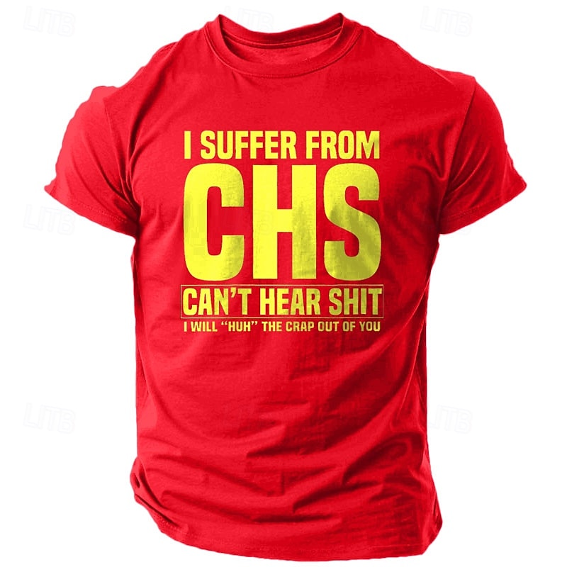 Men's Funny T-Shirt - CHS Can't Hear Shit Graphic Tee with Hilarious Wordplay Humor3