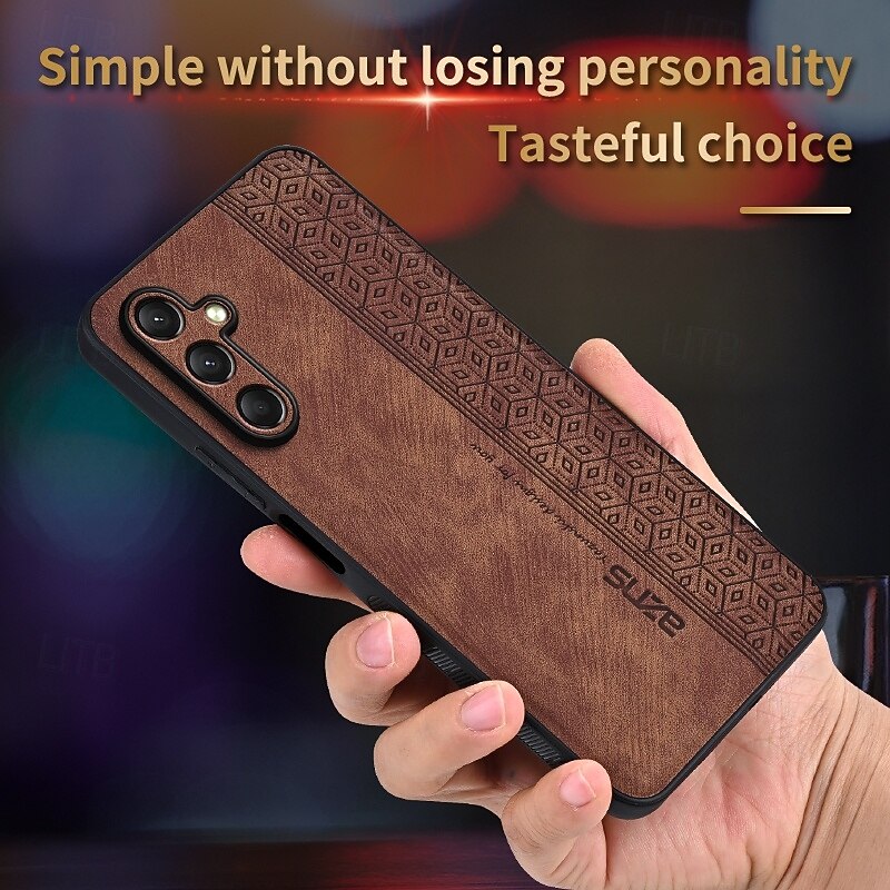 Phone Case For S25 S24 S24 FE S23 S22 S21 Ultra Plus A55 5G A35 5G A25 A15 Back Cover Shockproof Retro TPU PU Leather2