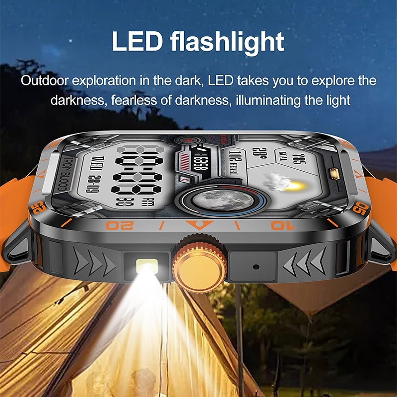 Smart Watch 1.95 inch Smartwatch Fitness Running Watch Bluetooth Pedometer Call Reminder Heart Rate Monitor Compatible with Android iOS Women Men Hands-Free Calls Media Control Message Reminder4