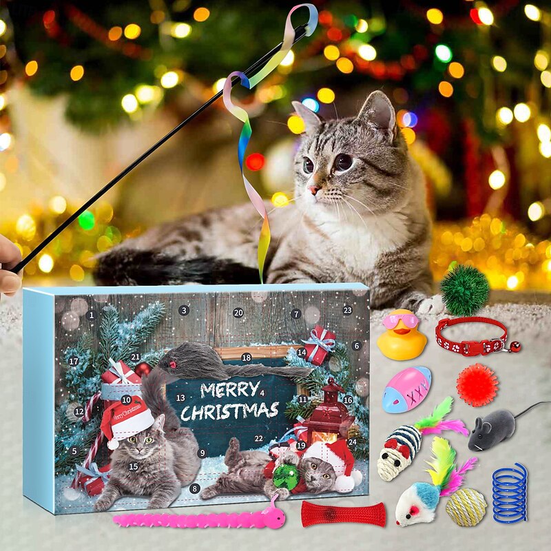 2025 Cat Advent Calendar, Christmas Countdown, Silicone, Daily Office Supplies, Personal Planner, Gift for Cats2