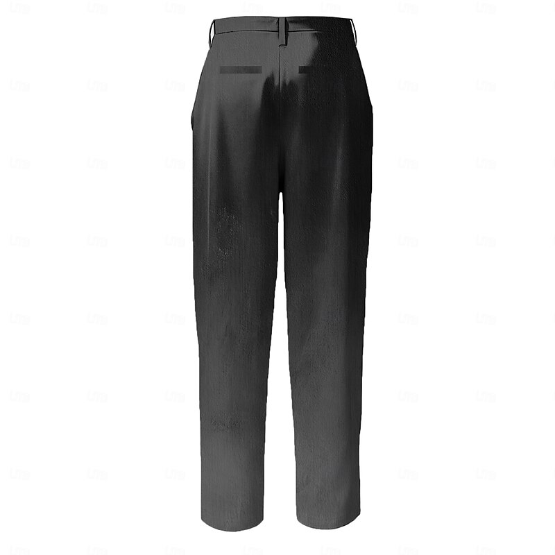 Men's Cowboy Dress Pants Mid Waist Business Casual Formal Outdoor Dailywear Zipper Pocket Summer Spring Fall 3D Print Black Dark Blue3