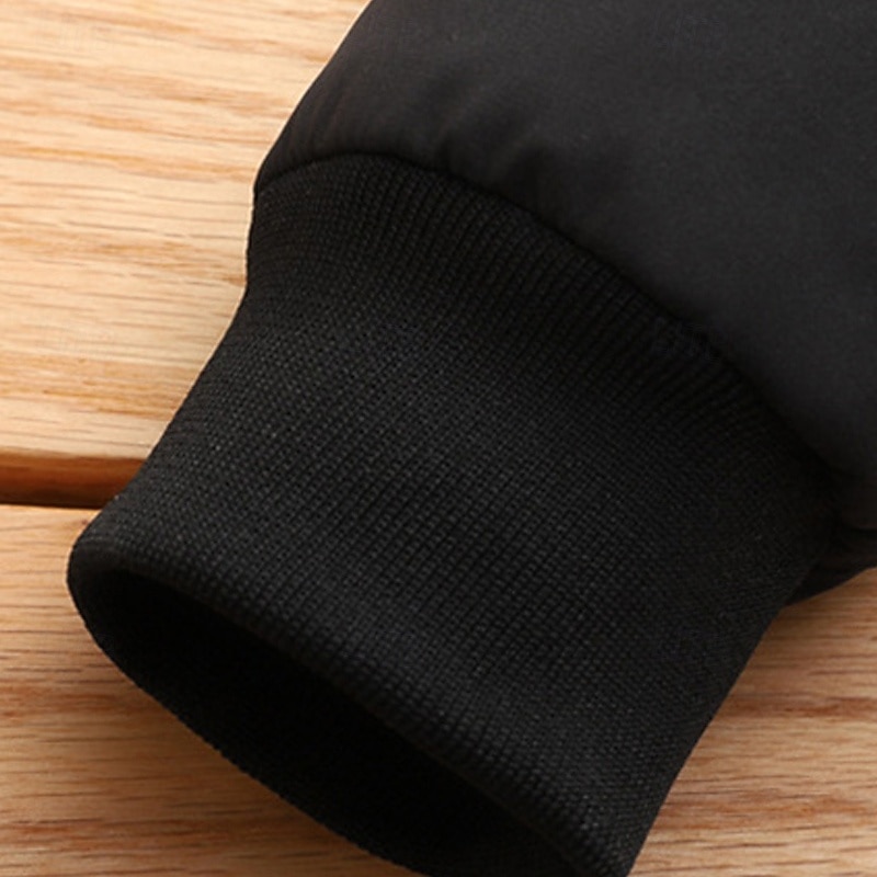 Men's Winter Jacket Fleece Jacket Casual Jacket Daily Vacation Thermal Warm Pocket Fleece Fall & Winter Plain Fashion Streetwear Stand Collar Regular Black Blue Jacket4