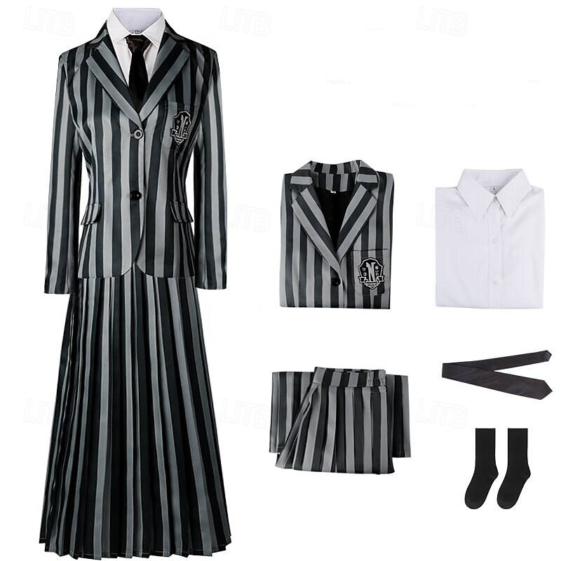 Gothic Horror Movie / TV Theme Costumes Dark Academia Dress Outfits Punk & Gothic Movie Cosplay for Women's Adults' Carnival