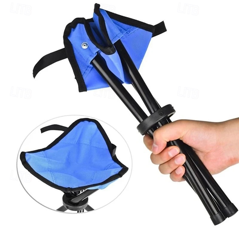 Outdoor Folding Triangular Stool Fishing Chairs Camping Multifunction Small Benches Foldable Stools Household Daily Storage2