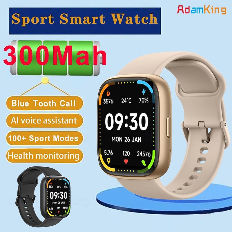 696 IDW26 Smart Watch 1.83 inch Smart Band Fitness Bracelet Bluetooth Call Reminder Sleep Tracker Heart Rate Monitor Compatible with Android iOS Women Men Hands-Free Calls Message Reminder IPX-0 40mm - Main Image
