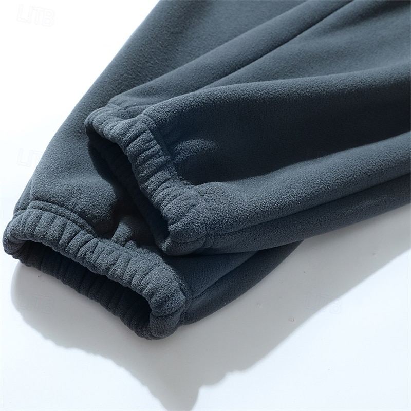 Men's Athletic Pants Sweatpants Trousers Pocket Drawstring Elastic Waist Plain Comfort Sports Outdoor Daily Fashion Casual ArmyGreen Black Micro-elastic4