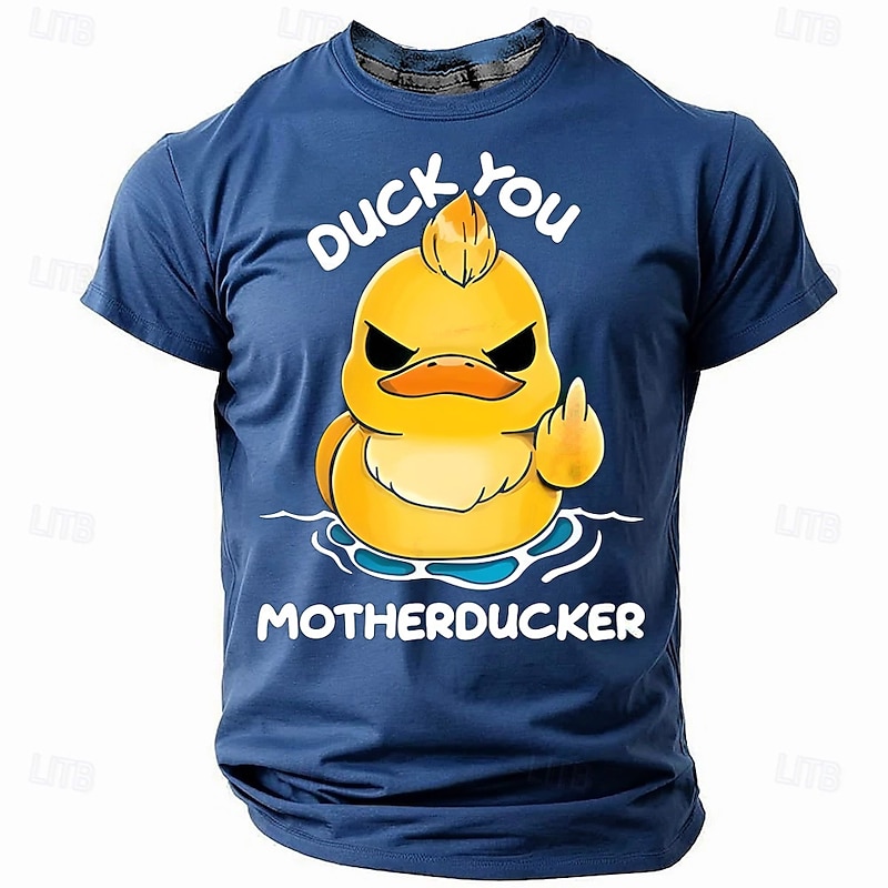 Men's Graphic T-Shirt: Sarcastic Funny Duck You Motherducker Pun Humor Tee
