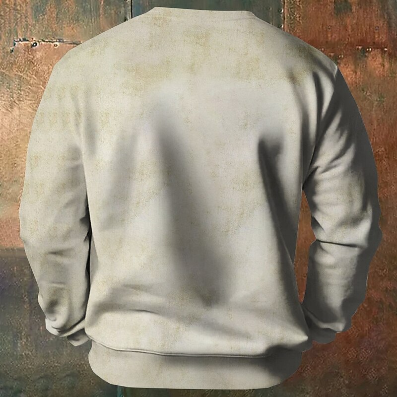 Men's Bear Sweatshirts Sweatshirt Long Sleeve Sweatshirt Crew Neck Neutral Cute Daily 3D Printing Sports Outdoor Holiday Crewneck Winter Spring &  Fall2