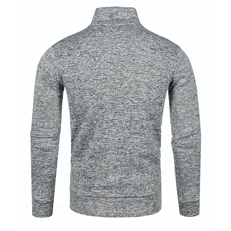 Men's Cardigan Sweater Cropped  Sweater Zip Sweater Knit Sweater Ribbed Knit Regular Patchwork Pocket Color Block Stand Collar Fashion Classic Daily Wear Date Clothing Apparel Fall & Winter Wine Red3