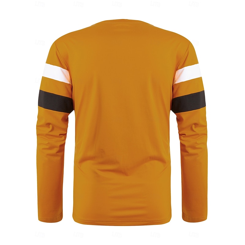 Men's T Shirt Tee Tee Top Long Sleeve Shirt Long Sleeve Crew Neck Spring &  Fall Plain Fashion Designer Basic Color Block Vacation Street Going out Wine Black White Top Tee for Men3