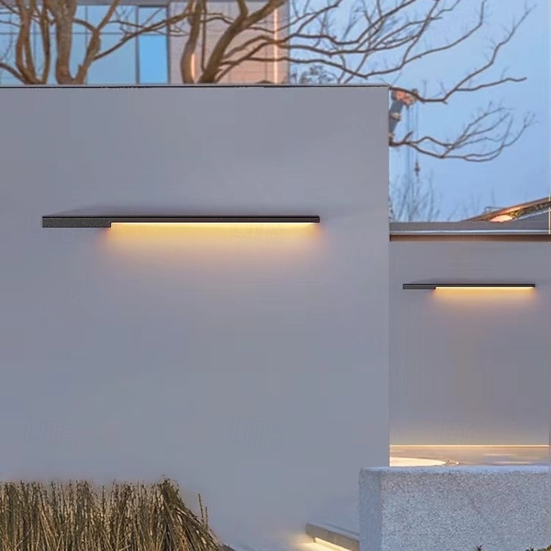 Modern Waterproof Outdoor Wall Light Villa Garden Balcony LED Strip Lamp 1-Light Courtyard Fixture 110-240V 20W Sconce Lighting3