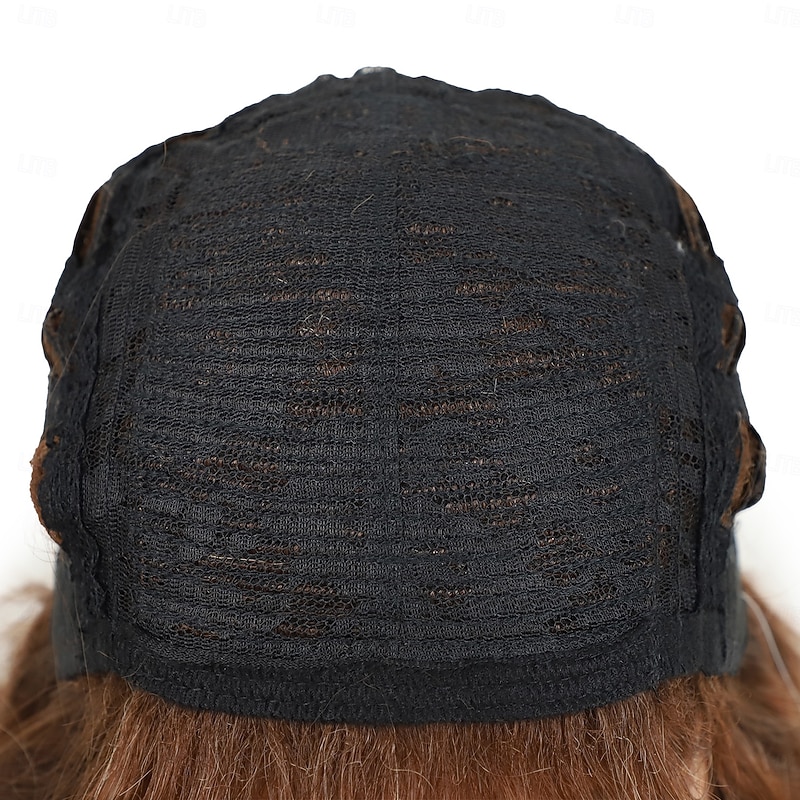 Brown Wigs for Women Short Curly Wavy Wig Girls Mixed Brown Body Heat Resistant Synthetic Hair Wig for Cosplay Party or Daily Used3