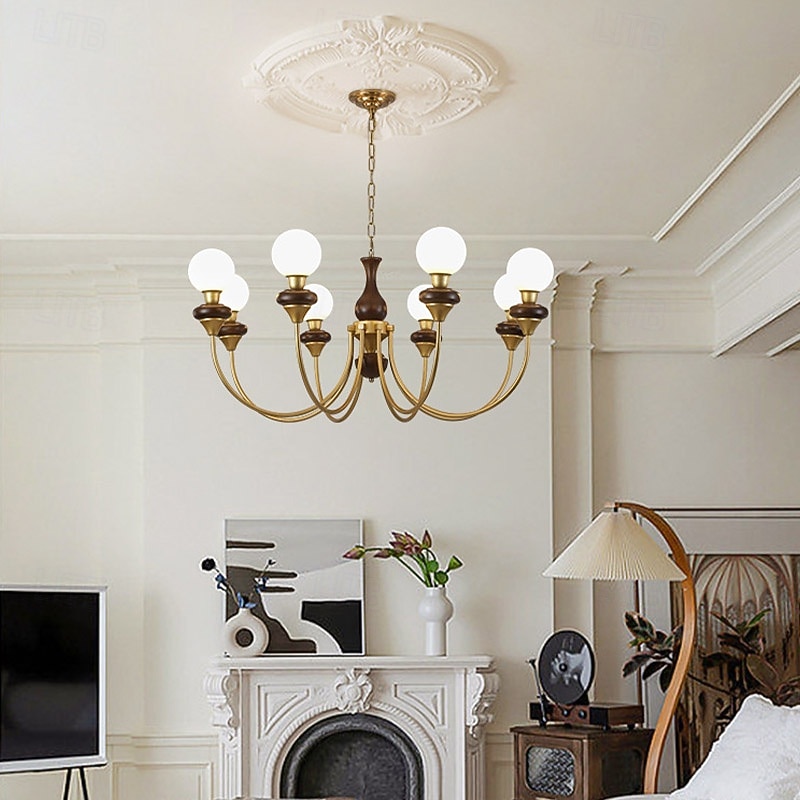 Vintage Living Room Hanging Lamps for Ceiling Magic Beans Pendant Light Luxury Shop Villa Chandelier Loft Room Decor Home Lustre 3/6/8-Light 85-265V4