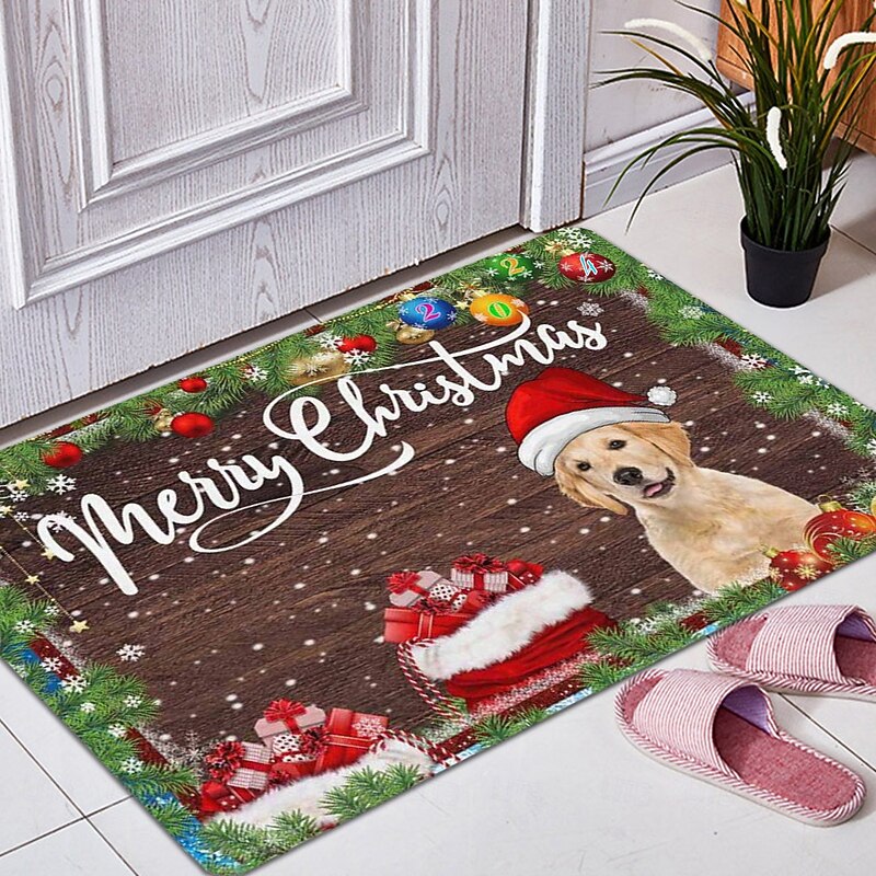 Christmas Custom Rug Doormat Floor Mats Washable Rugs Kitchen Mat Non-Slip Oil Proof Rug Indoor Outdoor Mat Bathroom Mat Entrance Rug Add Your Design Personalized Gift Custom Made2