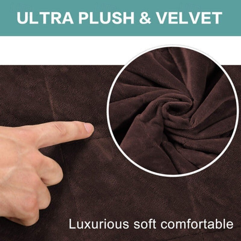 Waterproof Thick Recliner Chair Sofa Covers Velvet Non Slip Super Soft3