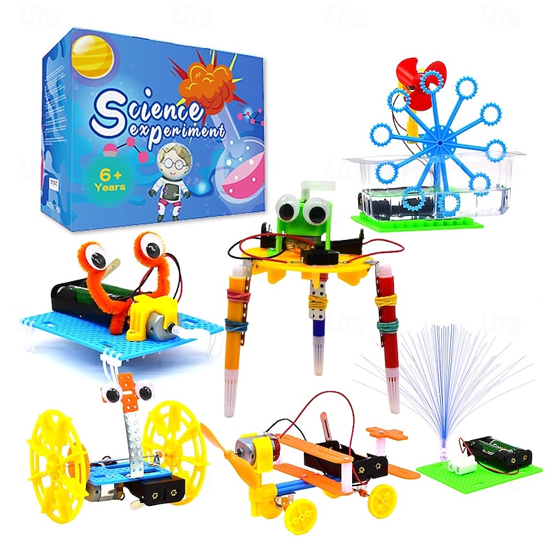 STEM Science Robotics Kit for Kids 6-in-1 Science Experiments Project Engineering Building Robot Kit, Kids Birthday Gifts Toys for Boys Girls3