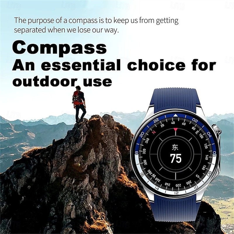 DT WATCH X Smart Watch 1.43 inch Smartwatch Fitness Running Watch Bluetooth Pedometer Call Reminder Fitness Tracker Compatible with Android iOS Men Long Standby Hands-Free Calls Waterproof IP 67 46mm4