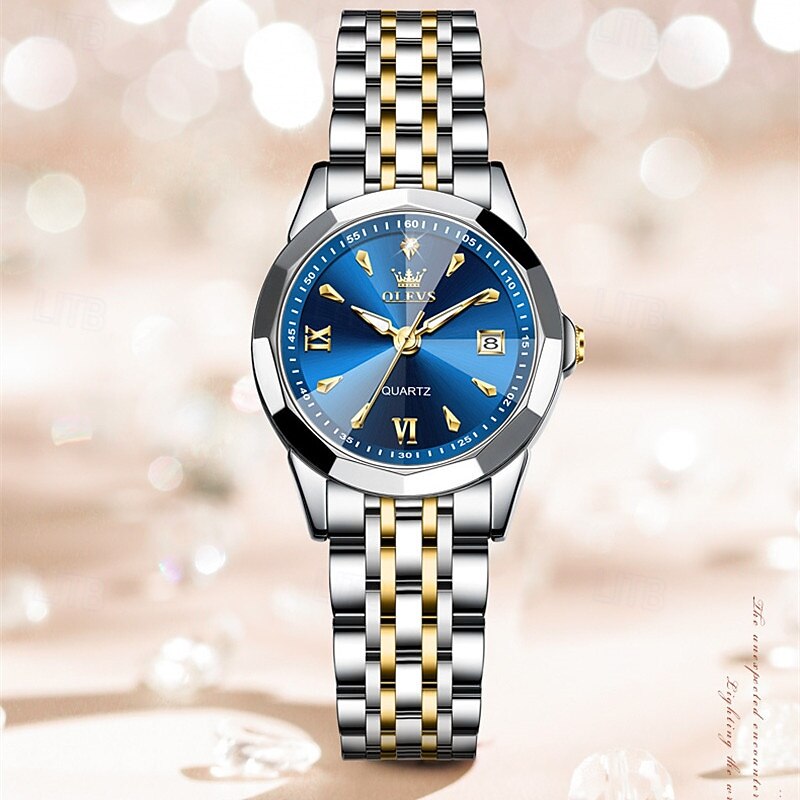 New Olevs Olevs Brand Women'S Steel Belt Watch Luminous Calendar Light Luxury Hundred With Waterproof Leisure Quartz Watch Simple Sports Fashion Wristwatch3