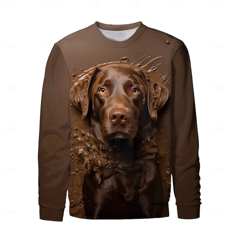 Men's Graphic Dog Sweatshirts Golf Pullover Sweatshirt Long Sleeve Sweatshirt Hooded Vacation Cool Daily Print Vacation Sports Outdoor Going out Printing Winter Spring &  Fall3