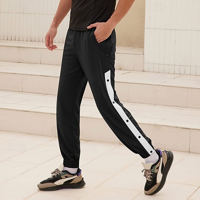 Men's Sweatpants Tear Away Pants Running Pants Athletic Pants Basketball Pants Pocket Elastic Waistband Pants / Trousers Outdoor Sports & Outdoor Athletic Fall Quick Dry Lightweight Soft Marathon