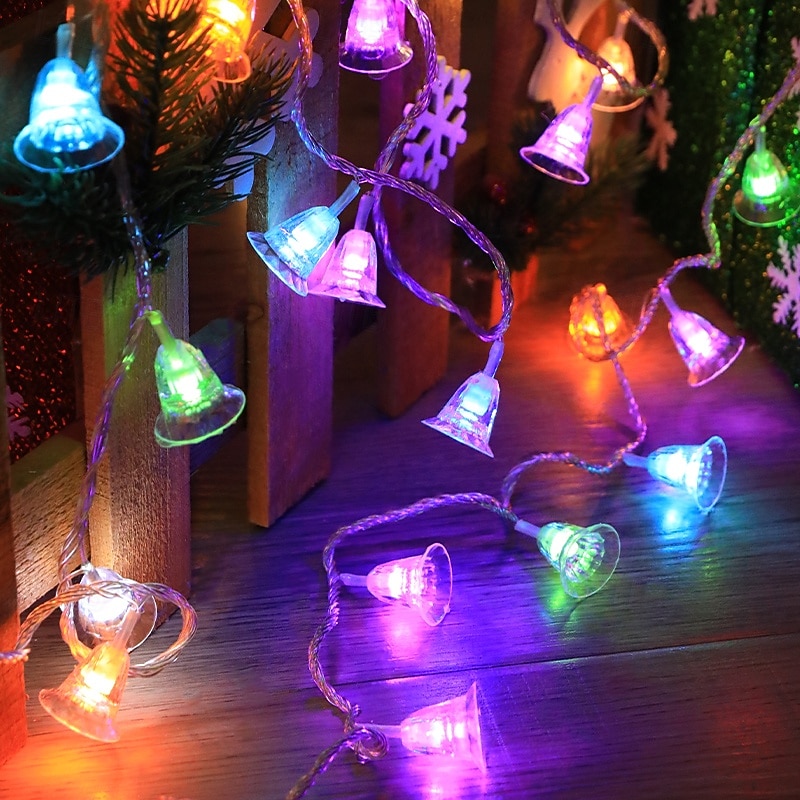 Christmas Pine Cone Bells Dandelion Fairy String Lights Battery Powered 1.5m 10LED 3m 20LED 6m 40LED New Year Xmas Party Home Indoor Outdoor Christmas Tree Balcony Window Garden Decor Lights4