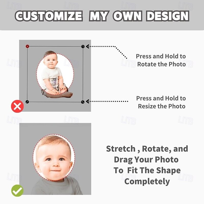 5 Packs Personalized Photo Christmas Ornaments Christmas Acrylic 2D Custom Snowman Baby Face Christmas Tree Ornaments Xmas Decoration Hanging Pendant Gifts3