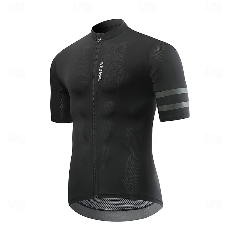WOSAWE Summer Men's Bicycle Cycling Top Quick Dry Breathable Short Sleeve Road Bike MTB Cycling Jersey BT258