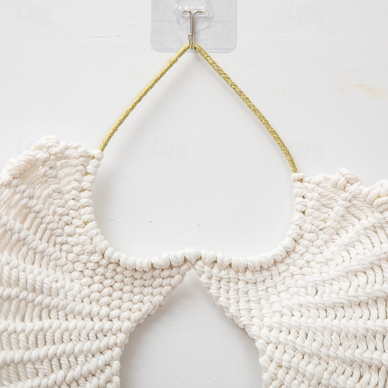 Large Macrame Angel Wings Wall Hanging Boho Chic Style Wall Decor Crochet Cotton Bedroom Backdrop Home Decor3