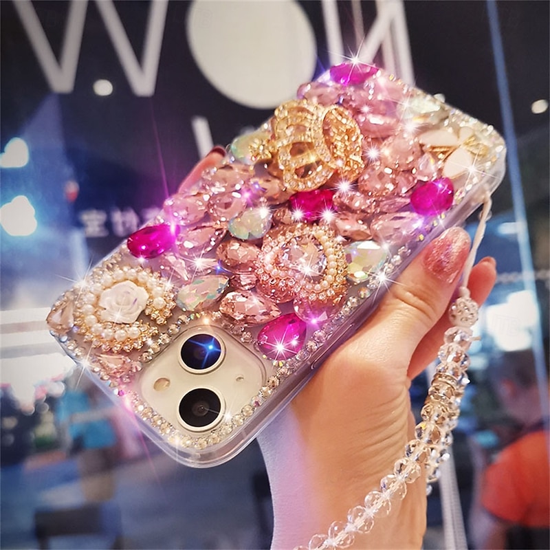 Phone Case For iPhone 17 Pro Max 17 Air 16 15 14 Pro Max Plus 13 12 11 Pro Max Mini Back Cover Bling Glitter Shiny Rhinestone Silica Gel Silicone3