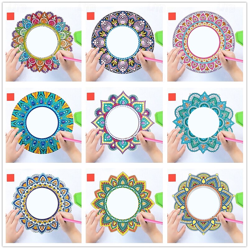 6Pcs Diamond Art Painting Coaster Kit DIY Crafts Kit with Holder Non Slip Coaster Art Supplies for Adults Women Ideal Christmas Gift4