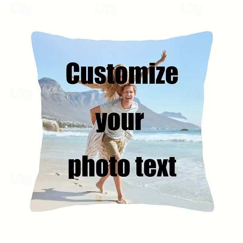 1PC Custom Double Side Pillow Cover Soft Decorative Square Cushion Case Pillowcase for Bedroom Livingroom Sofa Couch Chair Personalized Gift Custom Made2