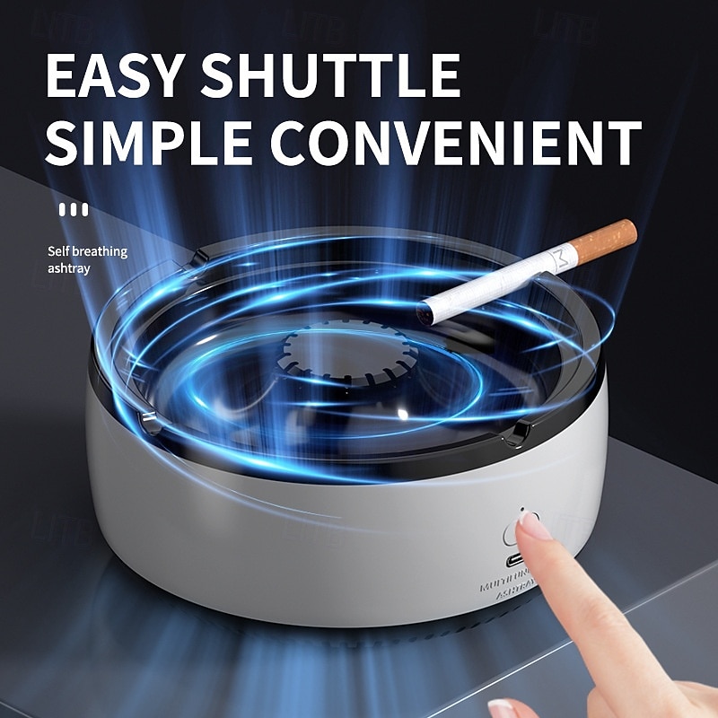 2 in 1 Air Purifier Multifunctional Smokeless Ashtray USB Rechargeable Ash Tray Electronic Ashtray with Filter Multifunctional Smokeless Ashtray