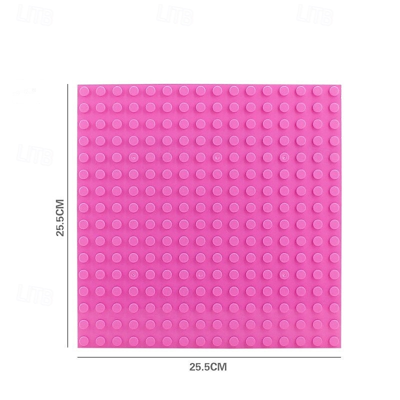 4 Pack Classic Baseplates Building Plates for Building Bricks Compatible with All Major Brands and Activity Table-Baseplate 10 x 10 Age 3 and up Multicolored3