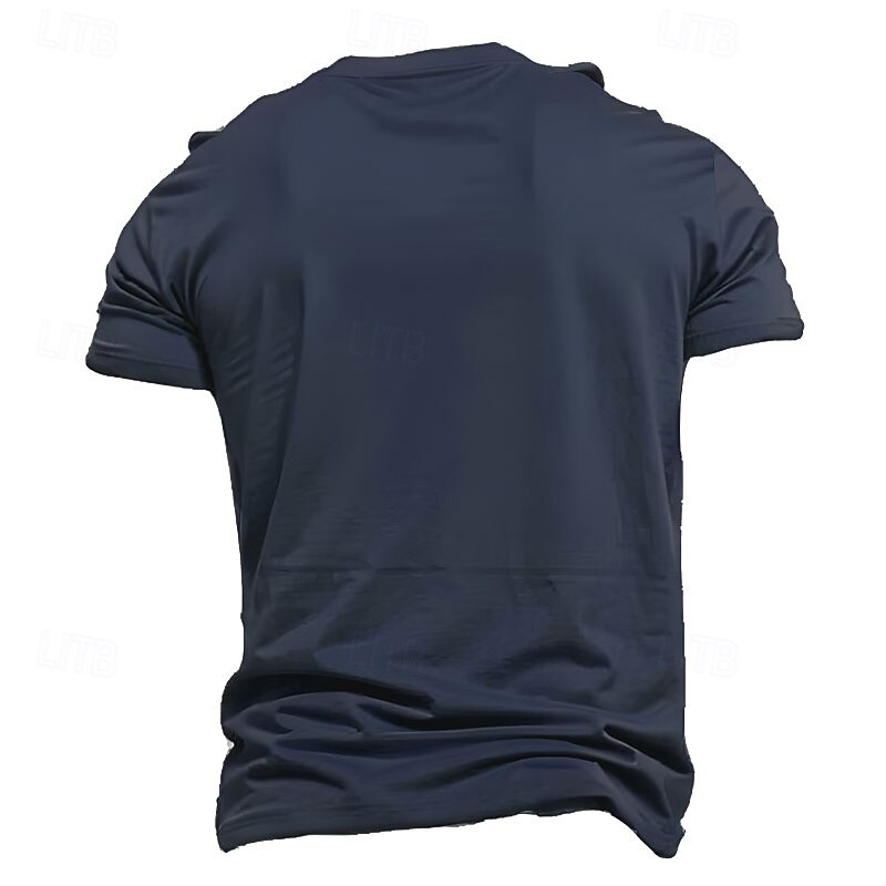 Men's Funny T Shirt Short Sleeve T shirt 3D Print Crew Neck Shirt Fashion Athleisure Street Sports Outdoor Black Dark Blue Summer Spring Clothing Apparel S M L XL XXL XXXL2
