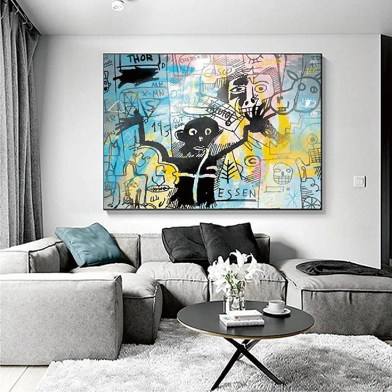 Banksy painting handmade Pop Art Oil Painting Banksy Art Street Graffiti Wall Art Oil Paintinting Graffiti Art Pop Art Painting Wall Decor for Living Room Office Wall Art painting2