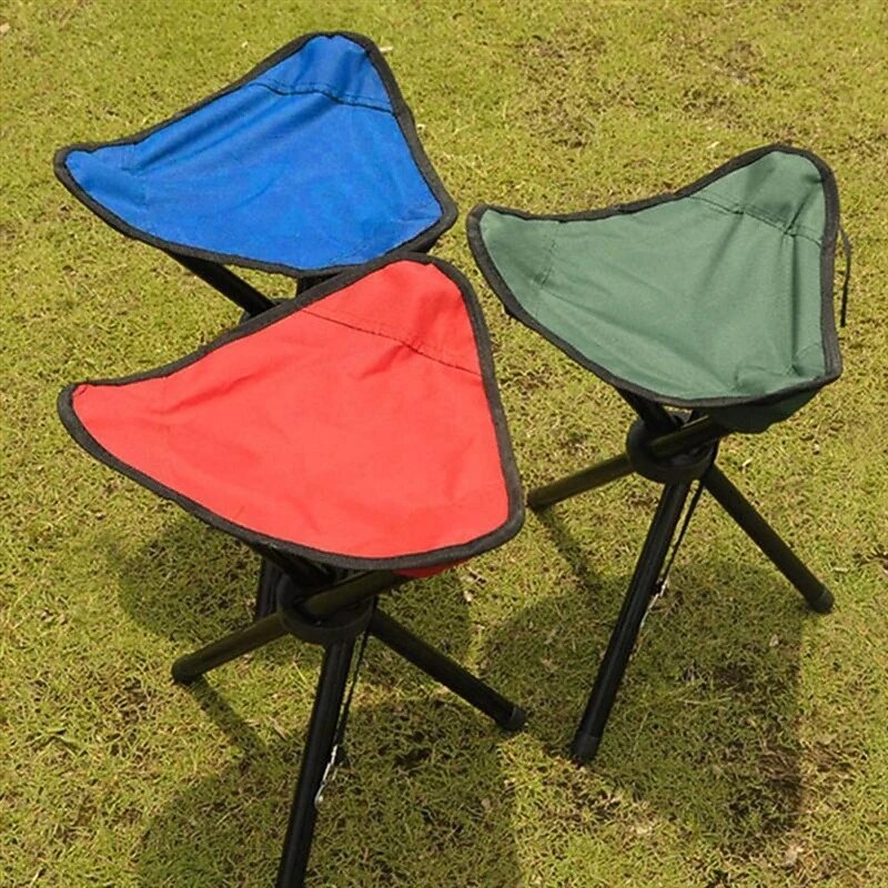 Outdoor Folding Triangular Stool Fishing Chairs Camping Multifunction Small Benches Foldable Stools Household Daily Storage