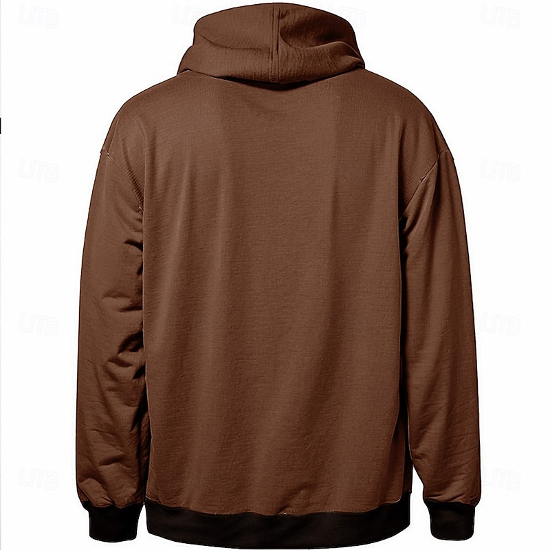 Men's Folk Hoodie Hoodies Sweatshirts Ethnic Casual Long Sleeve Hooded Sports Outdoor Streetwear Maroon Blue Pocket 3D Print Fall Winter Designer2