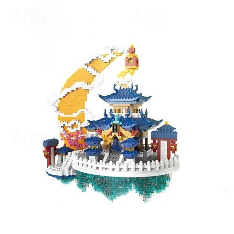 Moon Palace Building Blocks - Small Educational Construction Assembly Toys for Children Fostering Creativity Problem-Solving Skills and Fine Motor Development