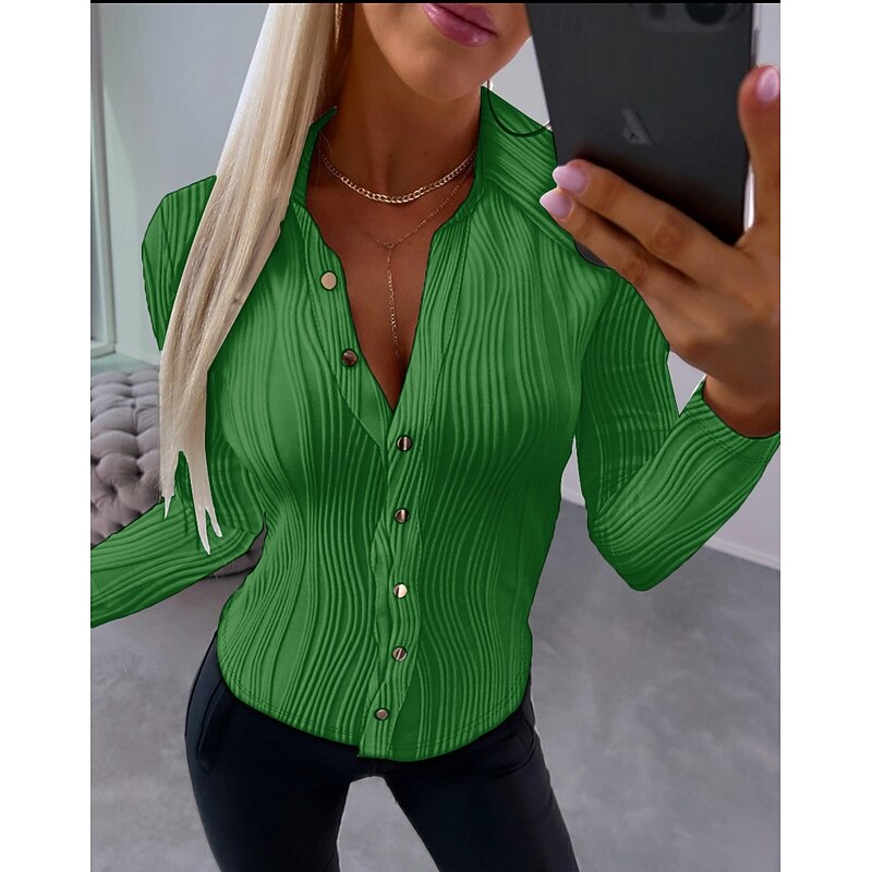 Women's Pullover Sweater Jumper Cardigan Sweater Casual Solid Color Cable V Neck Buttons Long Sleeve Knit Daily Black White Fall3